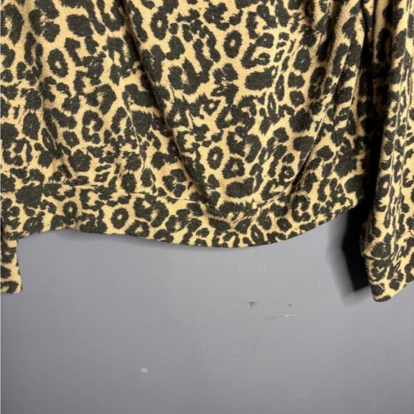 LNA Brown and Black Leopard Sweater Front Cutout Size Medium - Picture 2 of 7